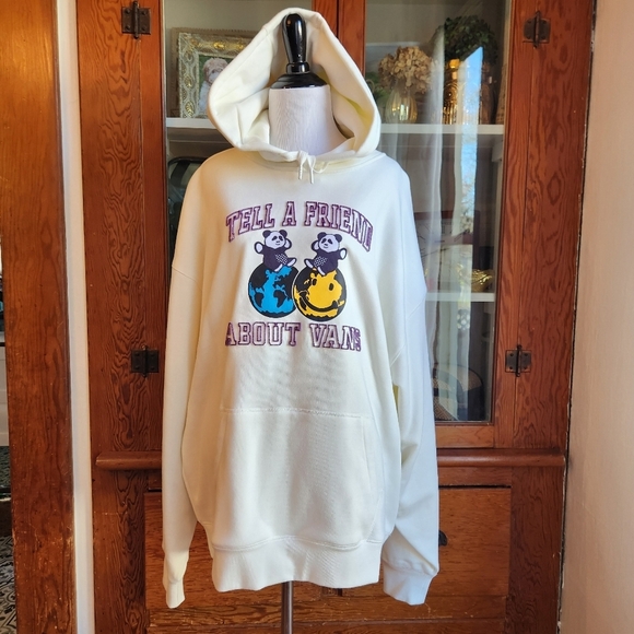 VANS Women's Panda Swearshirt Hoodie Size Large New With Tags - Picture 2 of 7